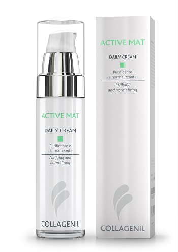 COLLAGENIL ACTIVE MAT DAILY CREAM SEBOREGOLATRICE/PURIFICANTE PER LA PELLE DEL VISO FLACONE 50 ML - goldeneffe.it