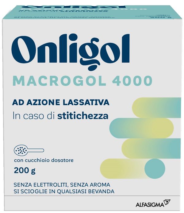ONLIGOL MACROGOL 4000 200 G CON CUCCHIAINO DOSATORE SENZA ZUCCHERO - goldeneffe.it