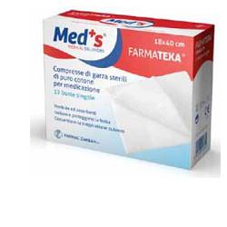 GARZA COMPRESSA MEDS 12/8 36X40CM 12 PEZZI - goldeneffe.it