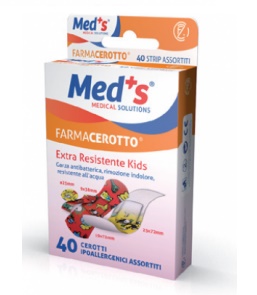 CEROTTO MEDS STRIP KIDS IPOALLERGENICO ASSORTITI 40 PEZZI - goldeneffe.it