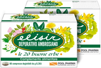 ELISIR DEPURATIVO AMBROSIANO 80 COMPRESSE 21,20 G - goldeneffe.it