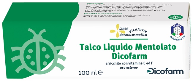 DICOFARM TALCO LIQUIDO MENTOLATO 100 ML - goldeneffe.it