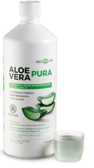 BIOSLINE ALOE VERA SUCCO POLPA 1 LITRO - goldeneffe.it