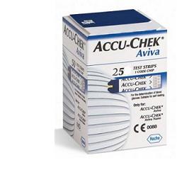 STRISCE MISURAZIONE GLICEMIA ACCU-CHEK AVIVA BRK RETAIL 25 PEZZI - goldeneffe.it