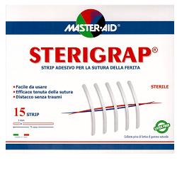 CEROTTO PER SUTURA MASTER-AID STERIGRAP 7,5X0,3 15 PEZZI - goldeneffe.it