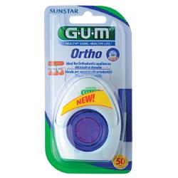 GUM ORTHO FLOSS FILO SPUGNOSO 50 PEZZI - goldeneffe.it