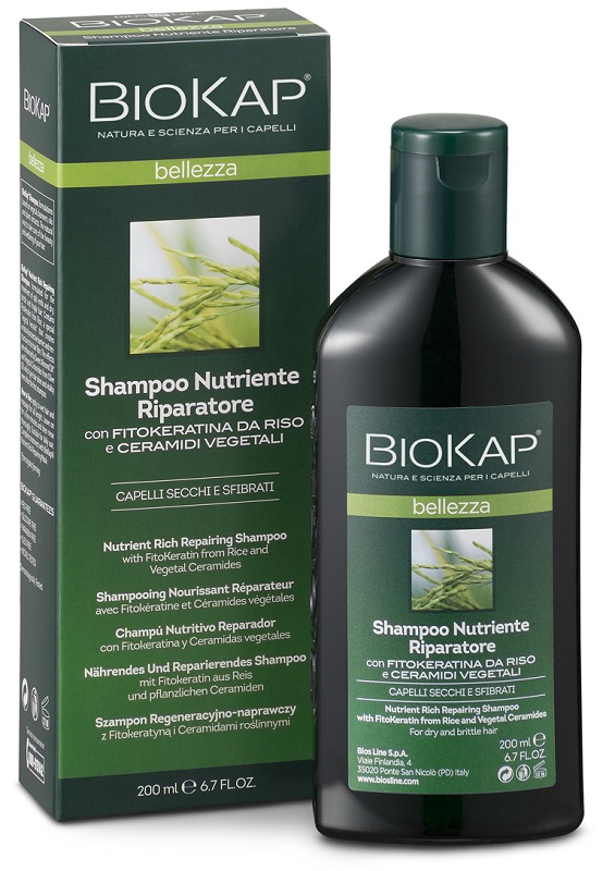 BIOKAP BELLEZZA SHAMPOO NUTRIENTE/RIPARATORE 200 ML BIOSLINE - goldeneffe.it