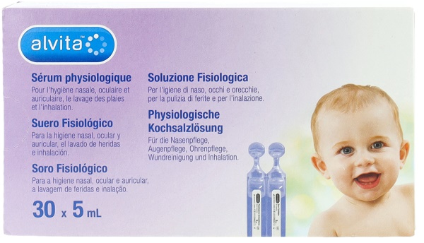 SOLUZIONE FISIOLOGICA ALVITA 30 FIALE X 5 ML - goldeneffe.it