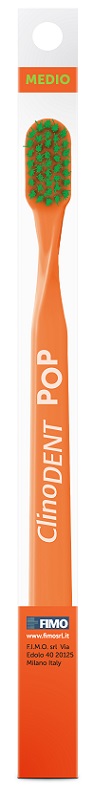 CLINODENT POP ARANCIONE SPAZZOLINO DA DENTI MEDIO - goldeneffe.it