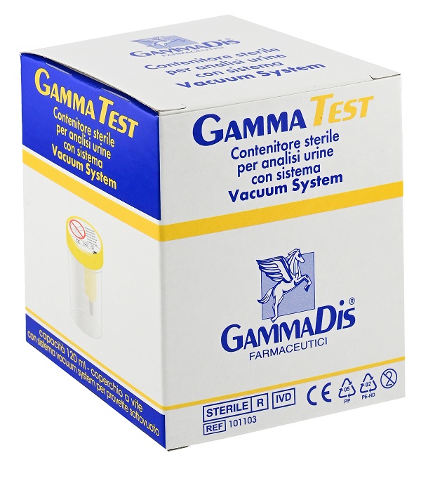 CONTENITORE STERILE PER URINA SOTTOVUOTO 120 ML GAMMADIS - goldeneffe.it