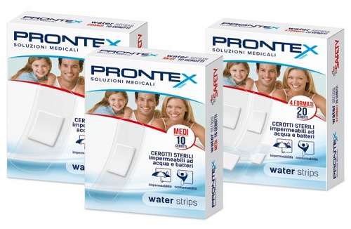CEROTTO PRONTEX WATER STRIPS ASSORTITO 20 PEZZI - goldeneffe.it