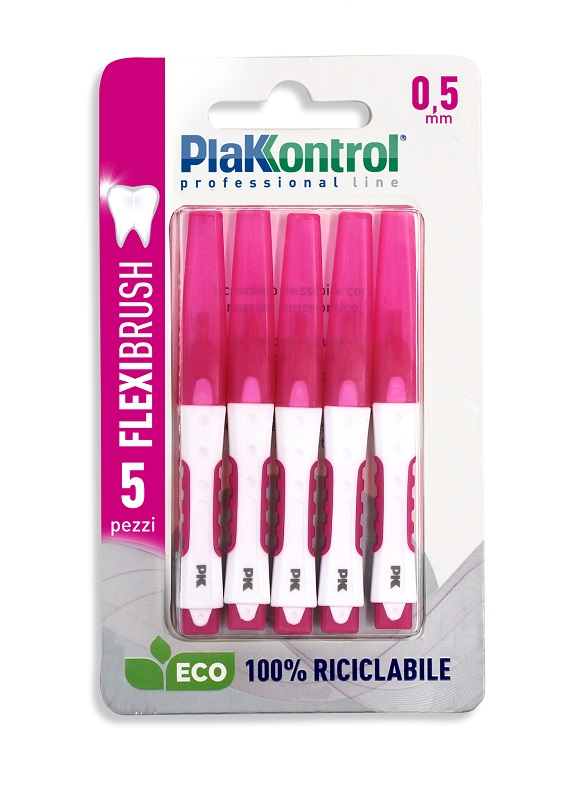 PLAKKONTROL SCOVOLINO INTERDENTALE FLEXI BRUSH05 BLISTER 5 PEZZI - goldeneffe.it
