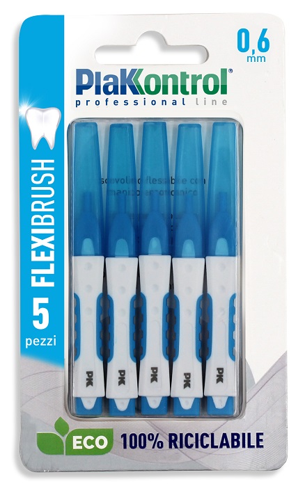 PLAKKONTROL SCOVOLINO INTERDENTALE FLEXI BRUSH06 BLISTER 5 PEZZI - goldeneffe.it