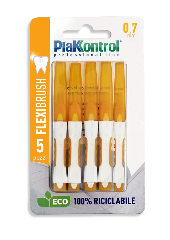 PLAKKONTROL SCOVOLINO INTERDENTALE FLEXI BRUSH07 BLISTER 5 PEZZI - goldeneffe.it