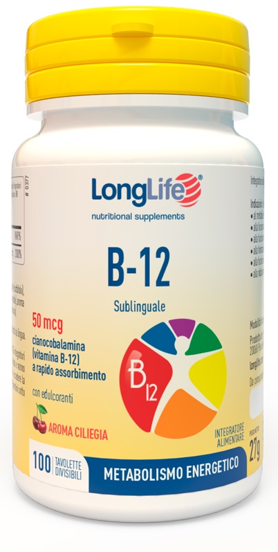 LONGLIFE B12 50MCG SUBLINGUALE 100 TAVOLETTE - goldeneffe.it