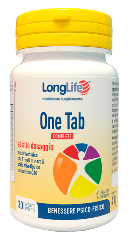 LONGLIFE ONE TAB COMPLETE 30 TAVOLETTE RIVESTITE - goldeneffe.it