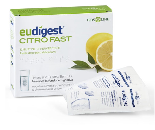 BIOSLINE EUDIGEST CITRO FAST 12 BUSTINE EFFERVESCENTI - goldeneffe.it