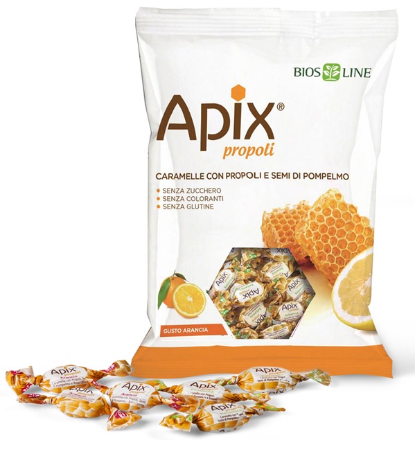 APIX PROPOLI CARAMELLA ARANCIA 50 G BIOSLINE - goldeneffe.it