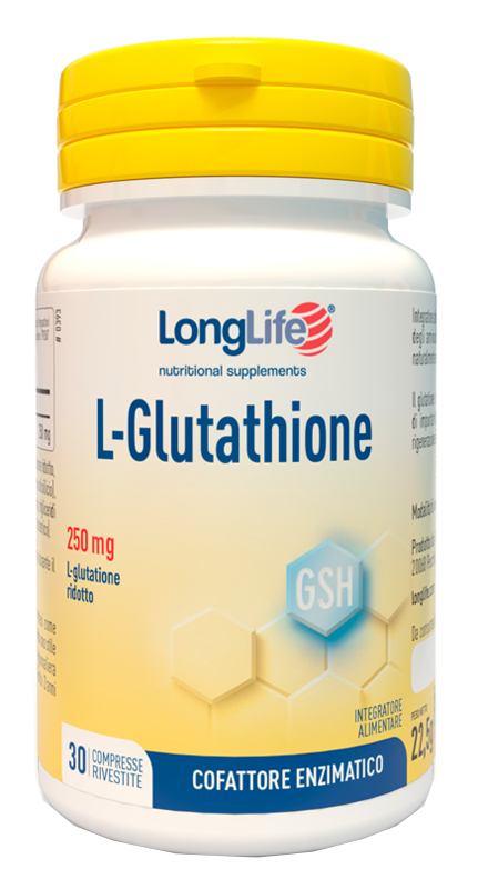 LONGLIFE L-GLUTATHIONE 250 MG 30 COMPRESSE - goldeneffe.it