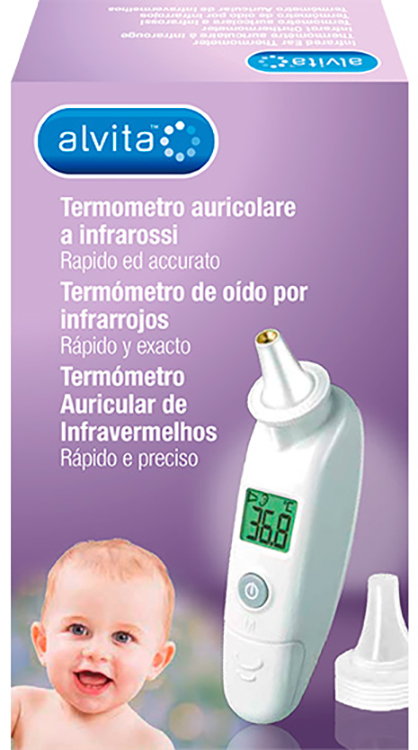 ALVITA TERMOMETRO AURICOLARE A INFRAROSSI - goldeneffe.it