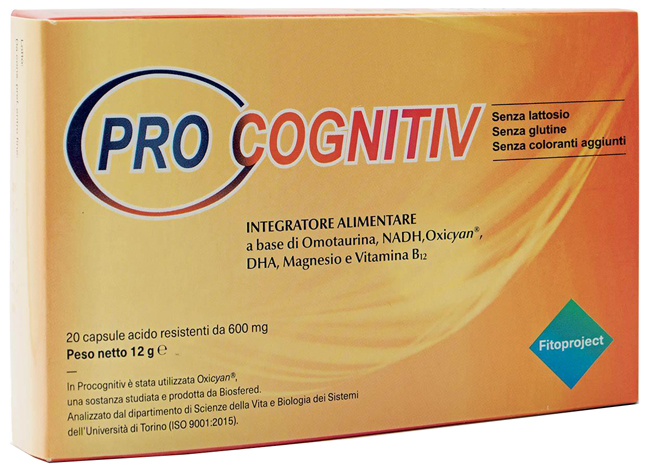 PROCOGNITIV 20 CAPSULE ACIDO RESISTENTI VEGETALI DA 600 MG - goldeneffe.it