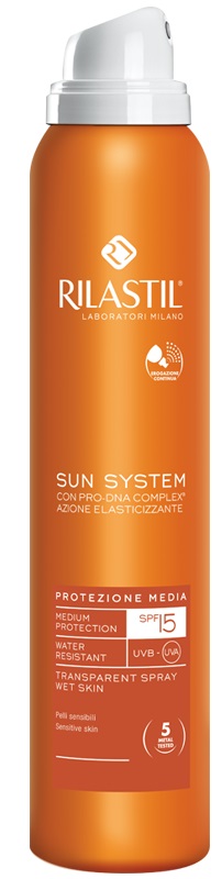 RILASTIL SUN SYSTEM PHOTO PROTECTION THERAPY SPF15 TRANSPARENT SPRAY 200 ML - goldeneffe.it