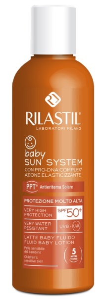 RILASTIL SUN SYSTEM PHOTO PROTECTION THERAPY SPF50+ BABY FLUIDO 200 ML - goldeneffe.it