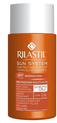 RILASTIL SUN SYSTEM PHOTO PROTECTION THERAPY SPF50+ COMFORT FLUIDO 50 ML - goldeneffe.it