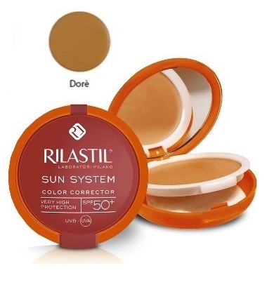RILASTIL SUN SYSTEM PHOTO PROTECTION THERAPY SPF50+ COMPATTO DORE' 10 ML - goldeneffe.it