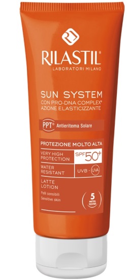 RILASTIL SUN SYSTEM PHOTO PROTECTION THERAPY SPF50+ LATTE 100 ML - goldeneffe.it