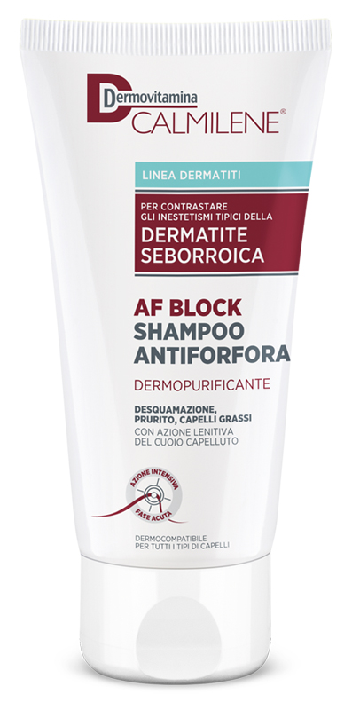 DERMOVITAMINA CALMILENE AF BLOCK SHAMPOO ANTIFORFORA DERMOPURIFICANTE DERMATITE SEBORROICA 200 ML - goldeneffe.it