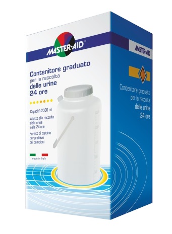 CONTENITORE RACCOLTA URINA MASTER-AID 24 H 2500 ML - goldeneffe.it