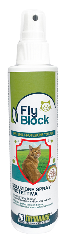 PETFORMANCE FLYBLOCK SPRAY GATTO 150 ML - goldeneffe.it