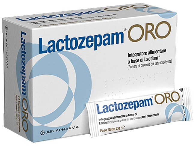LACTOZEPAM ORO GRANULATO OROSOLIBILE A BASE DI LACTIUM 14 BUSTINE DA 2 G - goldeneffe.it