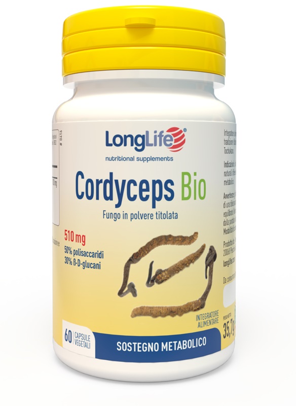 LONGLIFE CORDYCEPS BIO 60 CAPSULE - goldeneffe.it