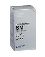 TEST STRIPS PER MISURAZIONE GLICEMIA GLUCOCARD SM 50 PEZZI - goldeneffe.it