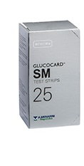 TEST STRIPS PER MISURAZIONE GLICEMIA GLUCOCARD SM 25 PEZZI - goldeneffe.it