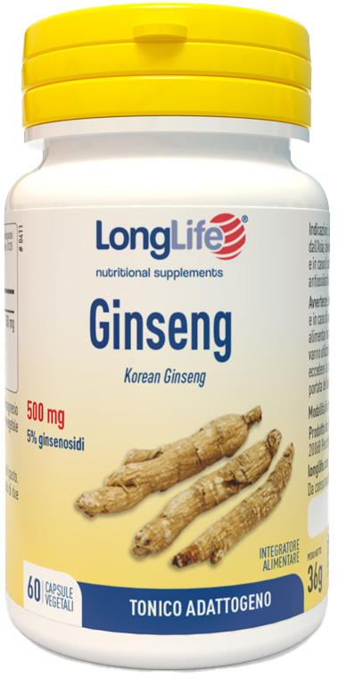 LONGLIFE GINSENG 5% 60 CAPSULE VEGETALI - goldeneffe.it