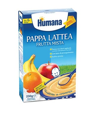 HUMANA PAPPA FRUTTA MISTA 230 G - goldeneffe.it