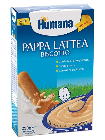 HUMANA PAPPA LATTEA BISCOTTO 230 G - goldeneffe.it