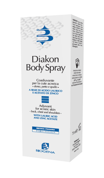 DIAKON BODY SPRAY COADIUVANTE CUTE ACNEICA DORSO PETTO E SPALLE 75 ML - goldeneffe.it