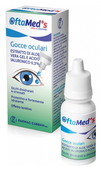 OFTAMED'S GOCCE OCULARI OCCHI DISIDRATATI E STRESSATI ESTRATTO ALOE VERA GEL E ACIDO IALURONICO 0,3% 10 ML - goldeneffe.it