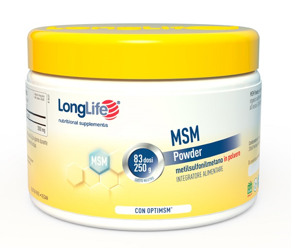 LONGLIFE MSM POWDER 250 G - goldeneffe.it