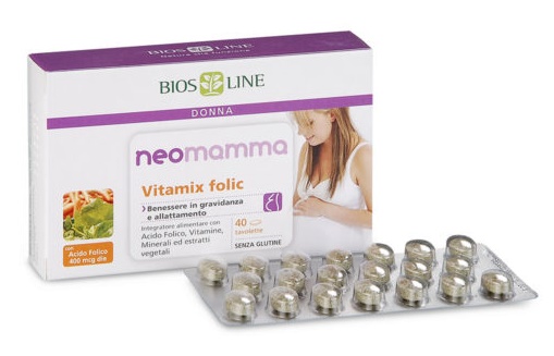 BIOSLINE NEOMAMMA VITAMIX FOLIC 40 COMPRESSE NEW - goldeneffe.it