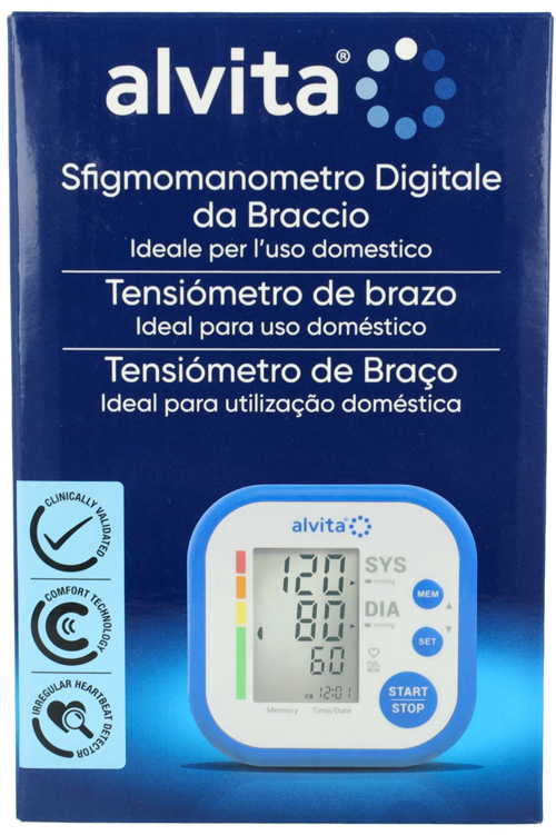 SFIGMOMANOMETRO DIGITALE DA BRACCIO ALVITA - goldeneffe.it