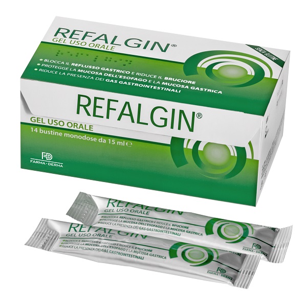 REFALGIN GEL OROSOLUBILE ANTIREFLUSSO 14 BUSTINE 15 ML - goldeneffe.it
