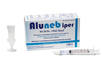 ALUNEB KIT SOLUZIONE IPERTONICA 3% 20 FLACONCINI + MAD NASAL ATOMIZZATORE - goldeneffe.it