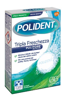 POLIDENT TRIPLA FRESCHEZZA 66 COMPRESSE - goldeneffe.it