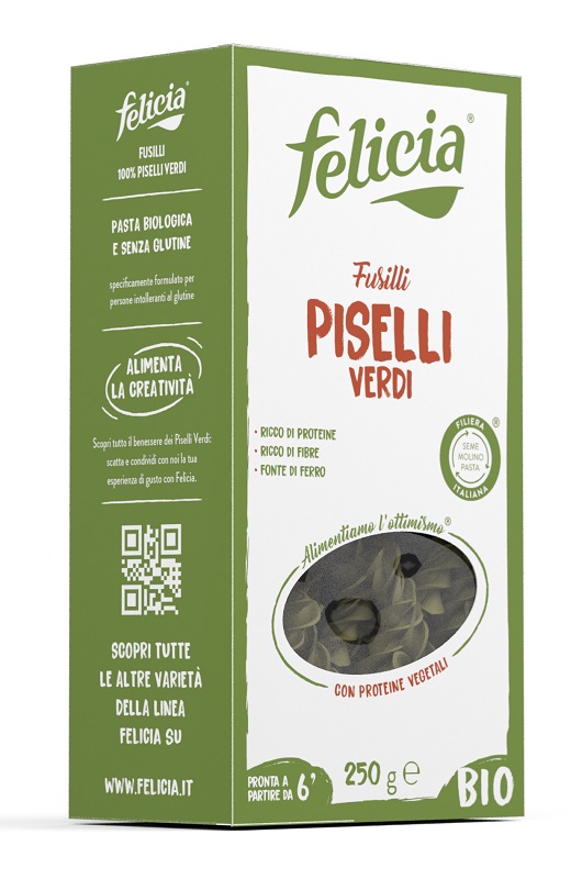 FELICIA BIO FUSILLI PISELLI VERDI 250 G - goldeneffe.it