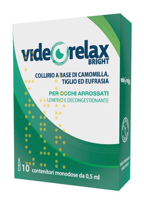 COLLIRIO LENITIVO DECONGESTIONANTE VIDEORELAX BRIGHT MONODOSE 0,5 ML 10 PEZZI - goldeneffe.it